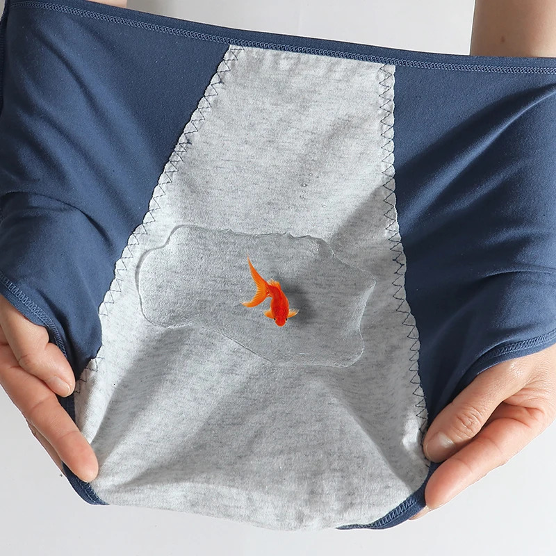 High Waist Leak Proof Menstrual Womens Panties Widen Period Pants Physiological Underwear Cotton Plus Size L4XL Female Briefs 250807