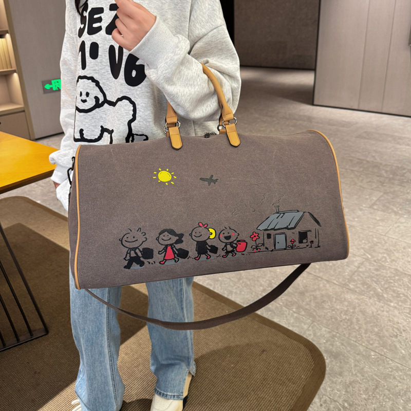 New Personalized Graffiti Shoulder Business Trip Outdoor Luggage Casual Women's Large Capacity Handheld Crossbody Bag