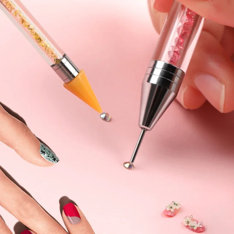 Double Head Nail Art Diamond Embroidery Drill Dot Painting Point Pen With Box Rhinestone Picker Wax Pencil Crystal Handle Tool 250814