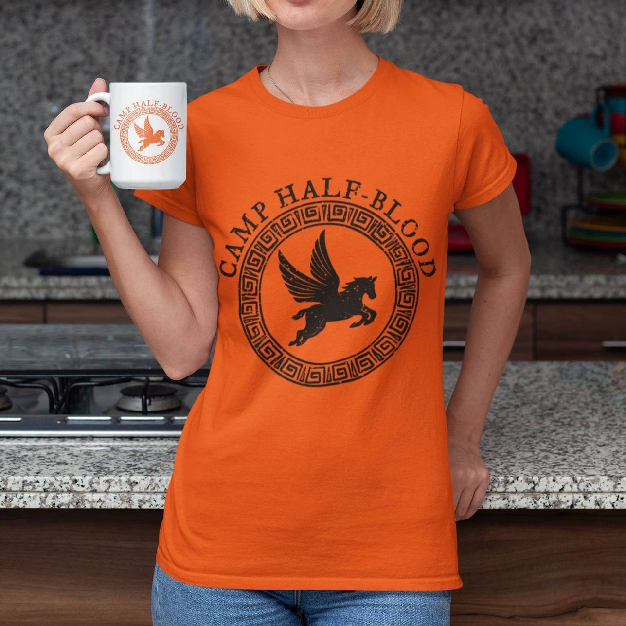 Modern Graphic Print Durable Cotton Blend Crewneck T tshirt