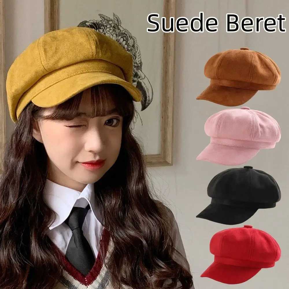 Casual Korean Style Beret Hat Solid Color British Newsboy C JK Keep Warm Painter C Ladies XJ250807