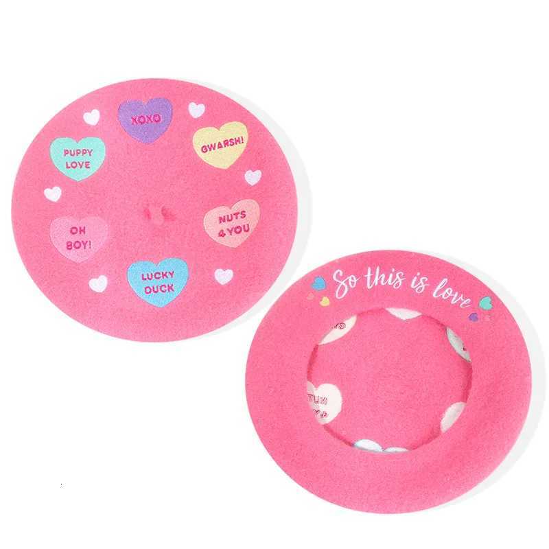 2022 Wool Beret autumn and winter embroidery fashion all-match woolen beret painter hat letter female beret hat XJ250807