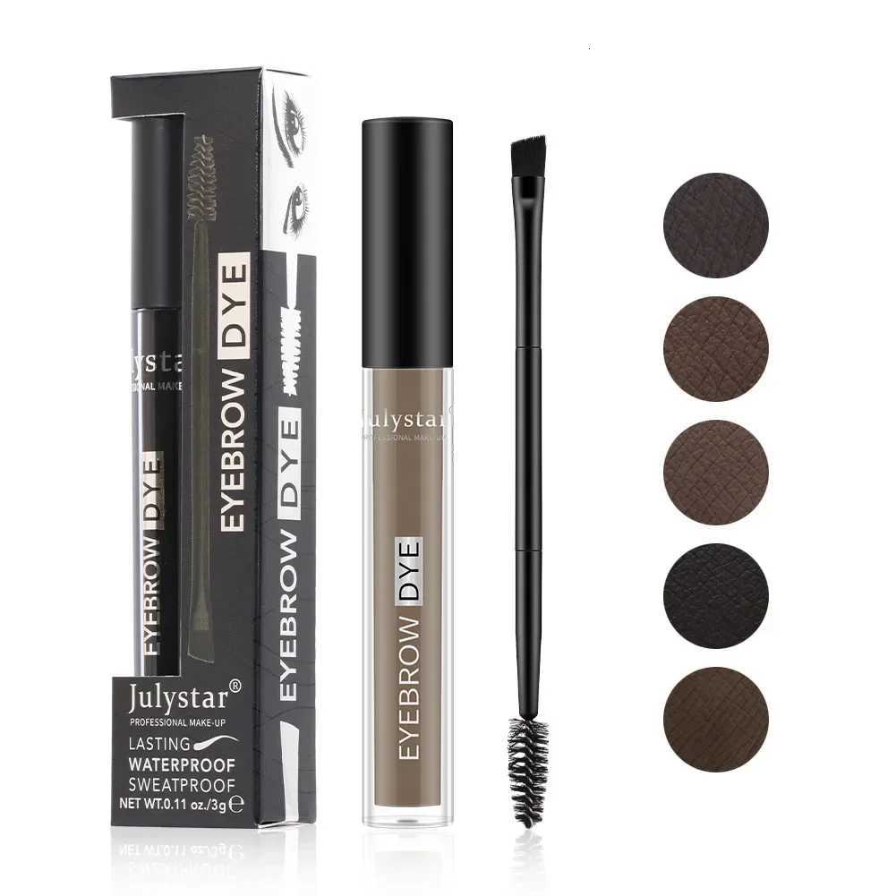 Liquid Eyebrow Tinting Cream with Dual Head Eyebrow Brush Wild Natural Long Lasting Styling Waterproof 5 Color Eyebrow Enhancers W250807