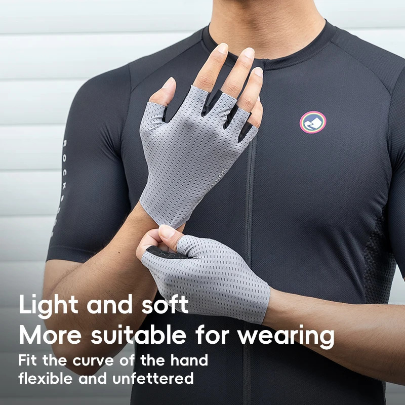 ROCKBROS Bike Gloves Half Finger MTB Cycling AntiSlip ShockAbsorbing Breathable Summer Shorts 250729