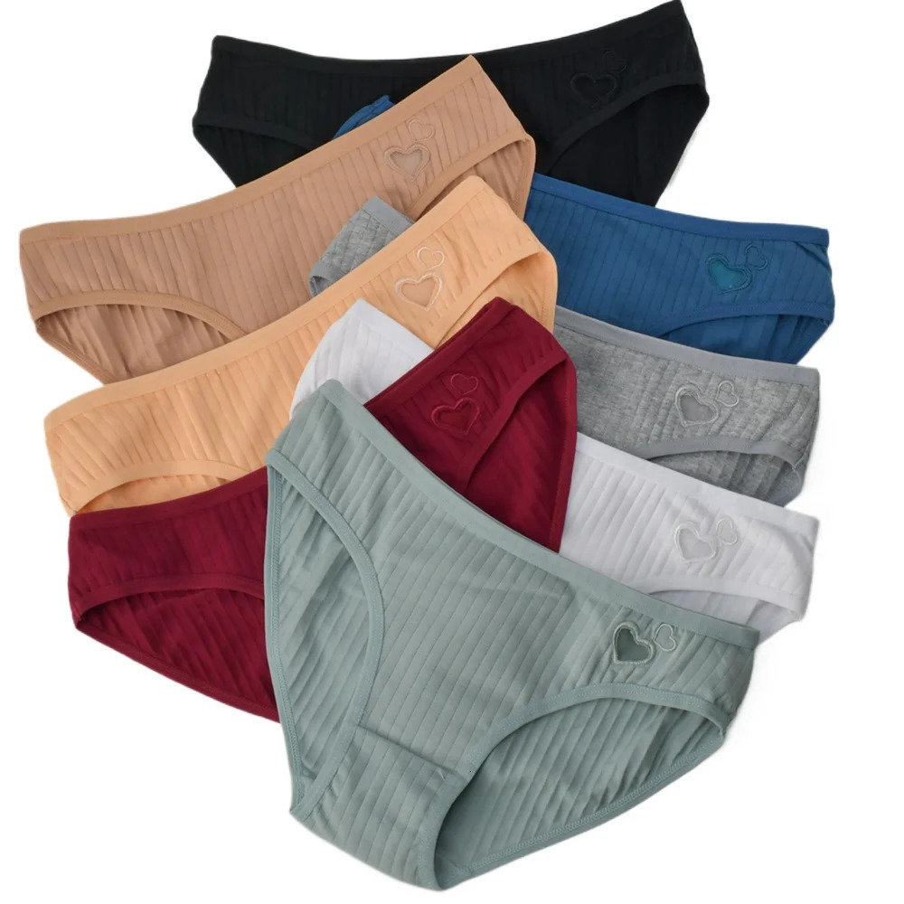 3Pcs Cotton Underwear LowRise Soft Stretch Briefs AntiChafing Comfortable Panties 2025 n Simple Breathable 250807