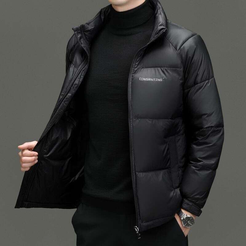 Middle Aged Men's High-End Standing Collar Winter Coat, Super Dad's Outfit, Short And Thick Down Jacket, Cotton Jacket
