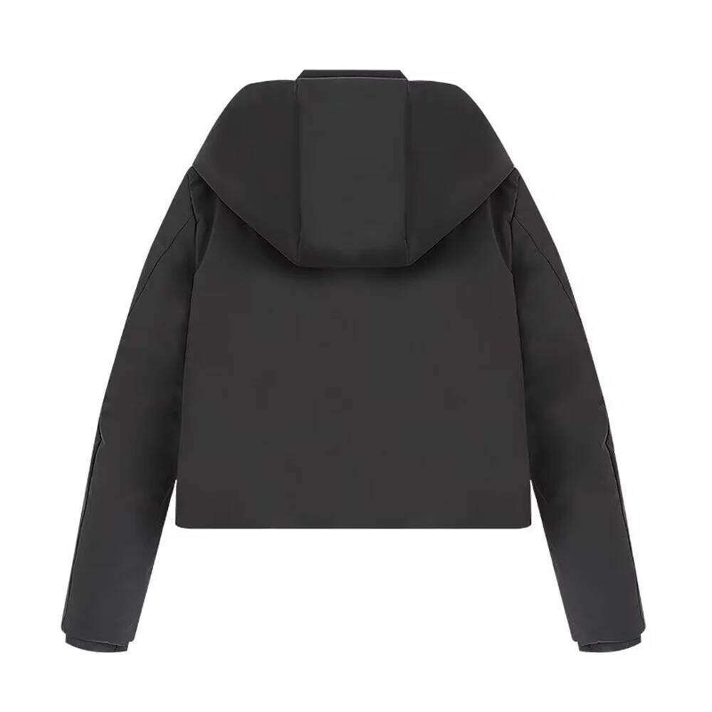 Designer Clothing 2025 UNIZERA Women's Stand Up Collar Zipper Decoration Hood Long Sleeved Thick Warm Cotton Clothing Winter New Jacket