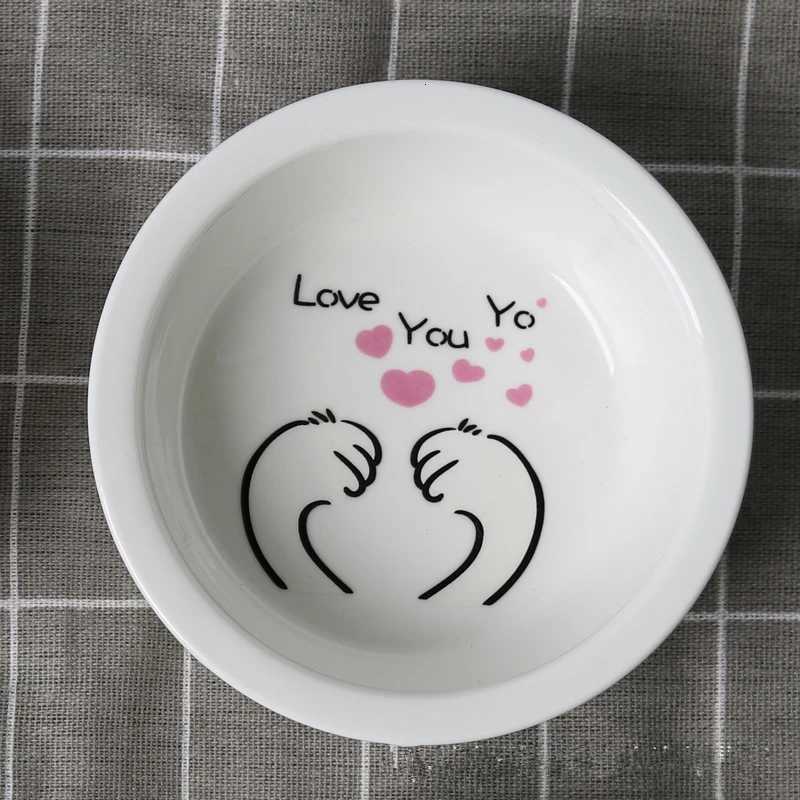 Fashion Pet Food Supplies Ceramic Bowl Cute Cat Bowls Water Basin Dog Pot Drinking Eat Bowl Round Ceramic Feeders Pet Supplies Y250806