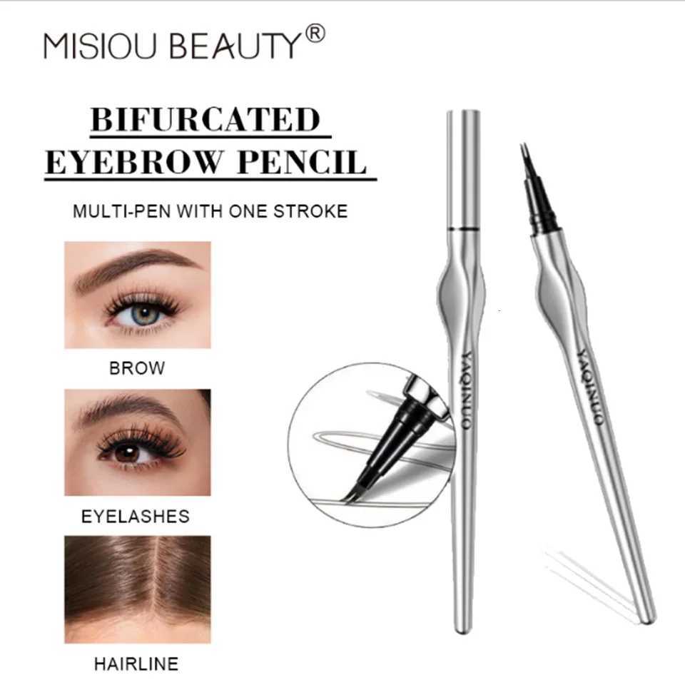 2 Point Wild Eyebrow Pencil Long-Lasting Easy Grip Waterproof Thin Liquid Silkworm Brow Pen Korean Makeup for Eyebrow Tattoo W250807