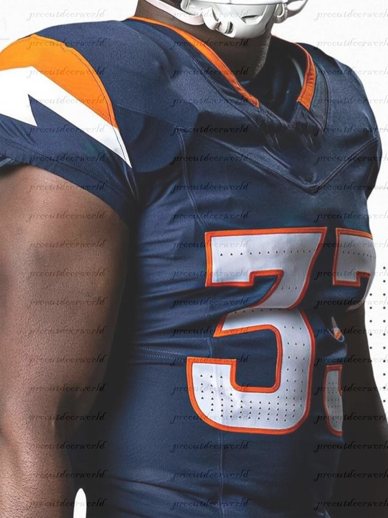 2024 Throwback Men's Navy/Orange/White Football Jeresys Custom Embroiderey Bo Nix Patrick Surtain II John Elway Courtland Sutton