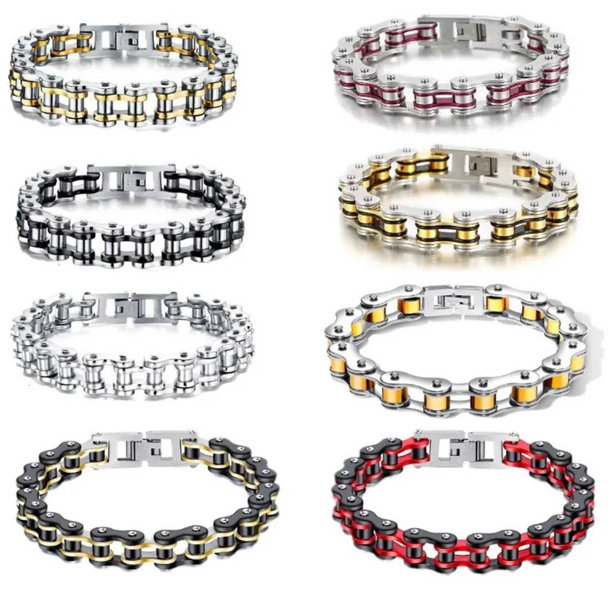 1pc New Cool Punk Motorcycle Bracelet for Men Women Stylish Vintage Stainless Steel Versatile Buckle Bracelet W250807
