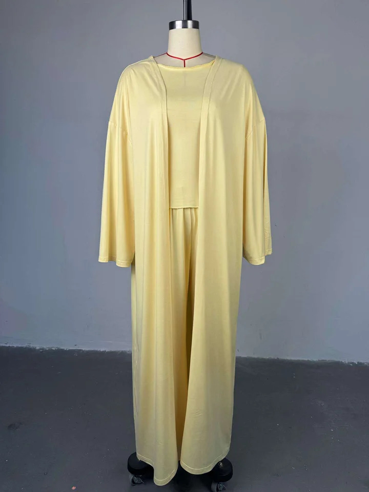 Womens Urban Lazy Suit 2025 Spring Summer Latest Casual Long Cardigan Long Sleeved Top High Waisted Pants Fashion Set 250805