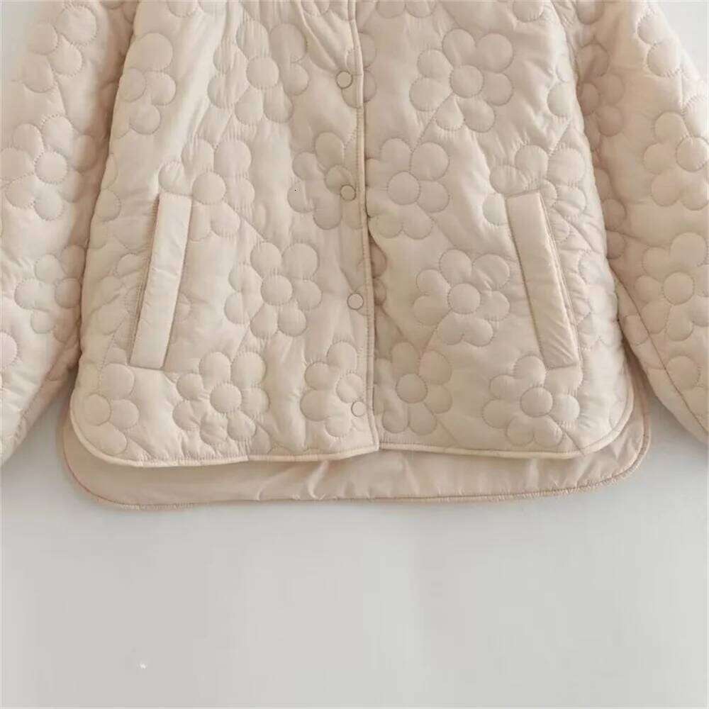 Designer Clothing 2025 UNIZERA Stand Up Collar Loose Single Breasted Quilted Cotton Winter, New Solid Color Long Sleeved Jacket For Women
