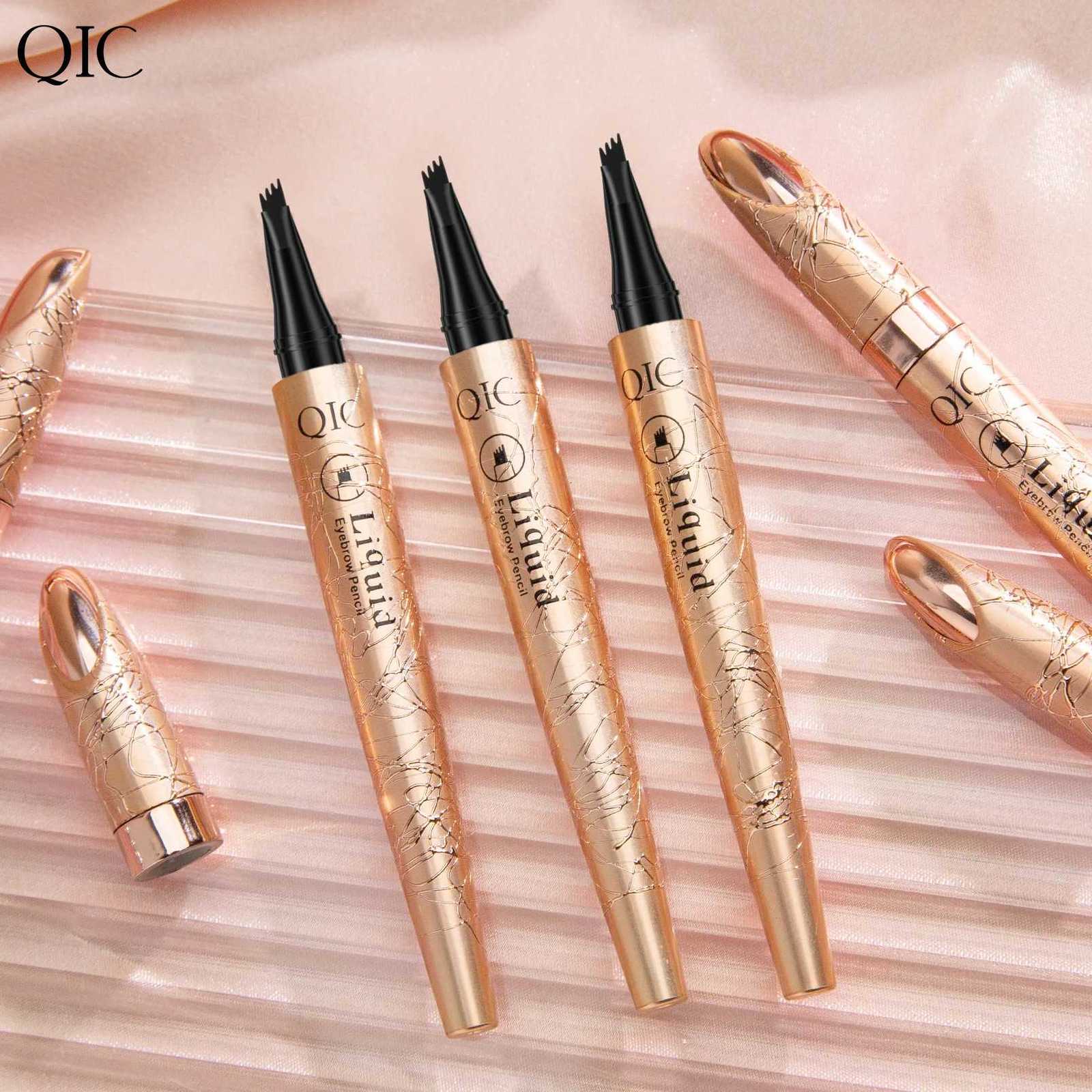 4 Splitted Head Eyebrow Pencil Long Last Smudge Proof Waterproof Sweat Proof High Pigmented Easy Applying Liquid Eyebrow Pencil W250807