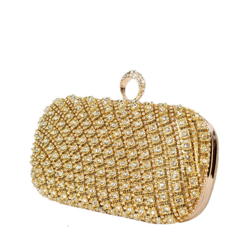 New Women's Large Rhinestone Buckle Clutch Shiny Suitable for Party Wedding Bride Evening Bag Detachable