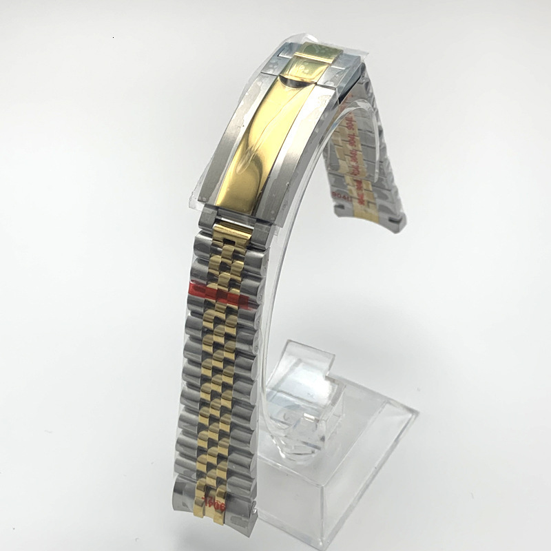 SUB steel strap fine adjustment strap zipper black green water ghost 20mm solid stainless steel folding watch chain watch accessories 241220