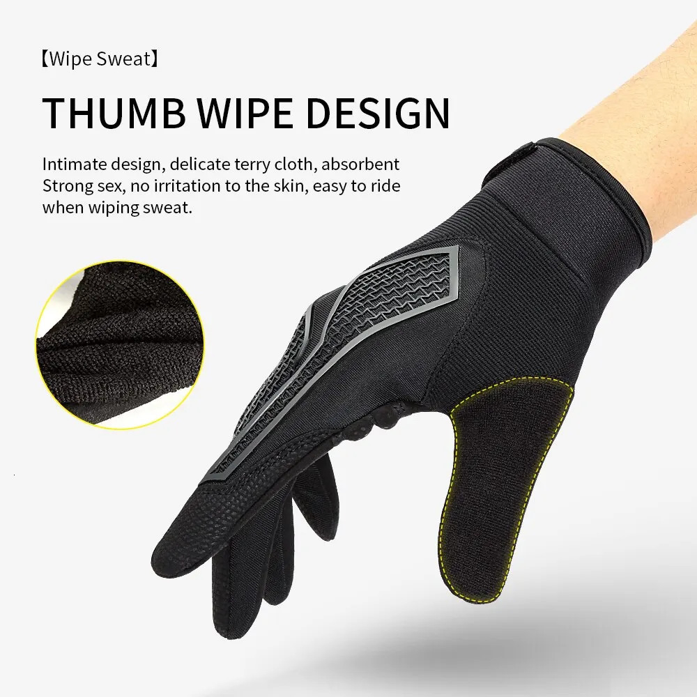 MTB Cycling Gloves Black Touch Screen Men Women Road Bike Gym Riding Silicone Gel Bicycle Motorcycle 250729