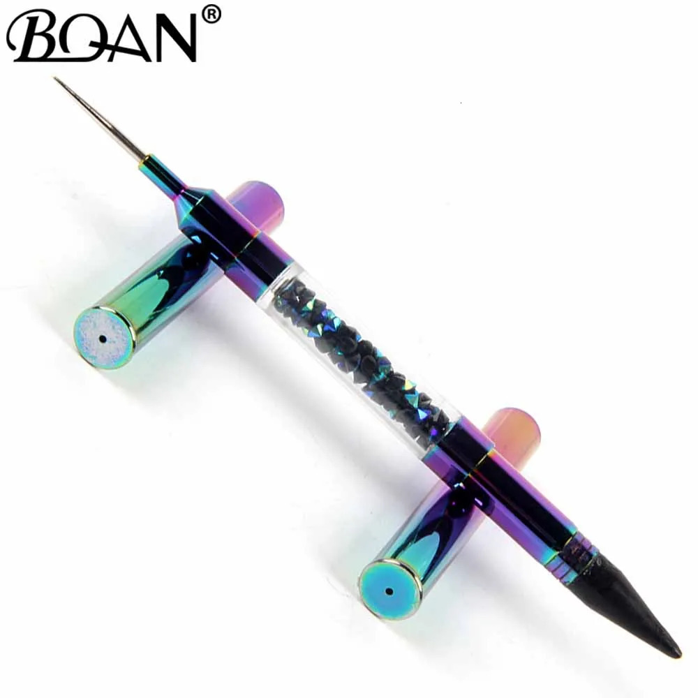 BQAN 1 PCS Dual-ended Nail Dotting Pen Crystal Beads Handle Rhinestone Studs Picker Wax Pencil Manicure Nail Art Tool 250805