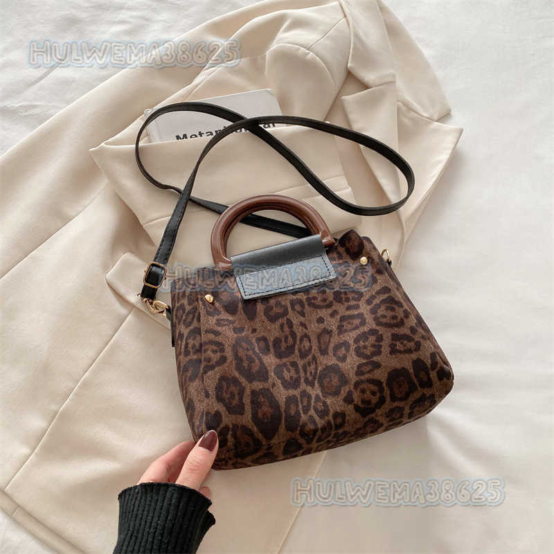Trend Leopard Print Handbag Womens Tote Bag Shoulder Bag 2024 Autumn Winter New Bag Crossbody Bag H250806