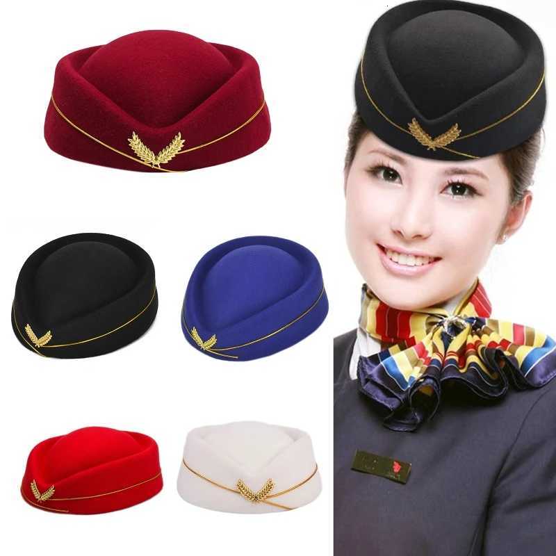 Beret Hat Cs Airline Steward Flight Attendant Vintage Look Hat Uniform Steward Pillbox Hat Teardrop Dropshipping XJ250807