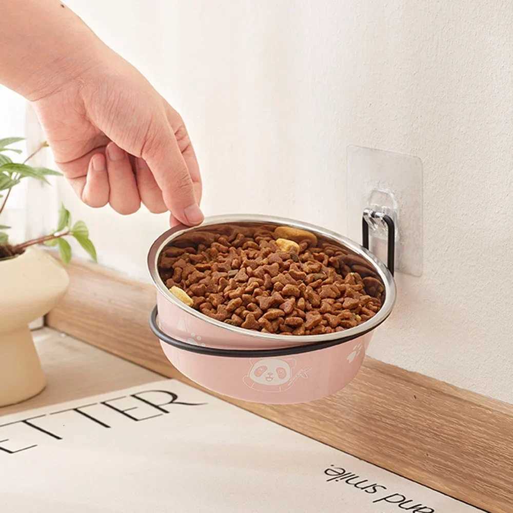 Non-Slip Dog Bowl for Large Medium and Small Dogs Cats Drinking Water Feeding Pet Bowl Stainless Steel Pet Food Bowl Y250806