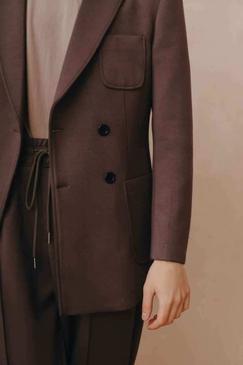 Brown Peaked Lapel Double Breasted Blazer Trousers Party Wear Male Suits Wedding Costume Homme Slim Fit Outfit 2Pcs Jacket Pants