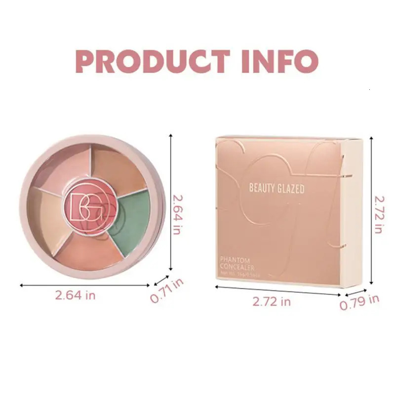 1/3/5pcs Multi-Colour Concealer Palette Suitable For All Skin TypesConcealer For ContouringNo Makeup RemovalSafe And Portable 250730