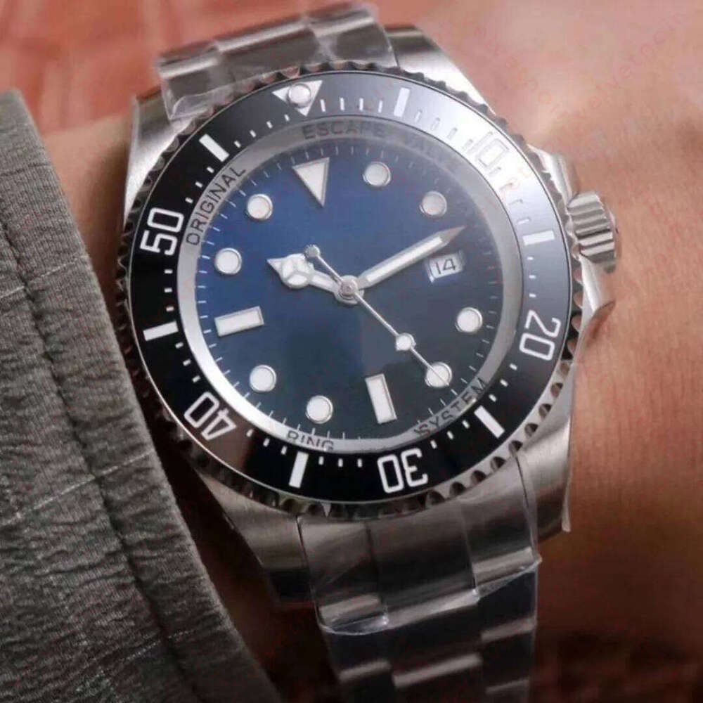 Mens watch 44MM sea-dweller movement watches high quality deep blue dial Sapphire stainless steel waterproof with Adjustment buckle classic luxury busines w 284