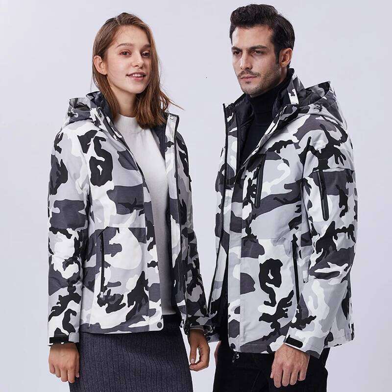 Men Thick Warm Winter Hooded Ski Duck Down Removable Liner Parka Coat Outdoors Waterproof Windbreaker Jacket