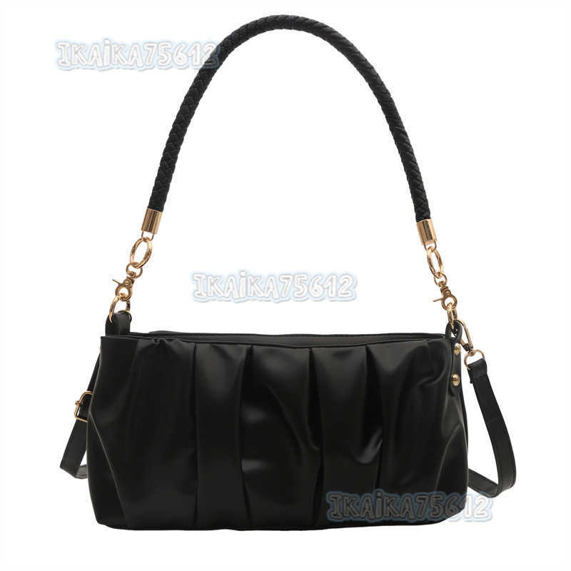 Niche Design Bag for Women 2024 Single Shoulder Crossbody Bag High-quality Texture Pleated Underarm Cloud Bag H250806