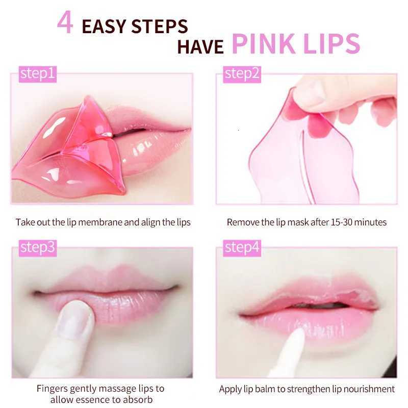 5/10/20/30pcs Pink Gold Crystal Collagen Lip Mask Plump Lips Moisturizing Nourishing Lip Patches Lips Plumper Skin Care ProductsXJ250807