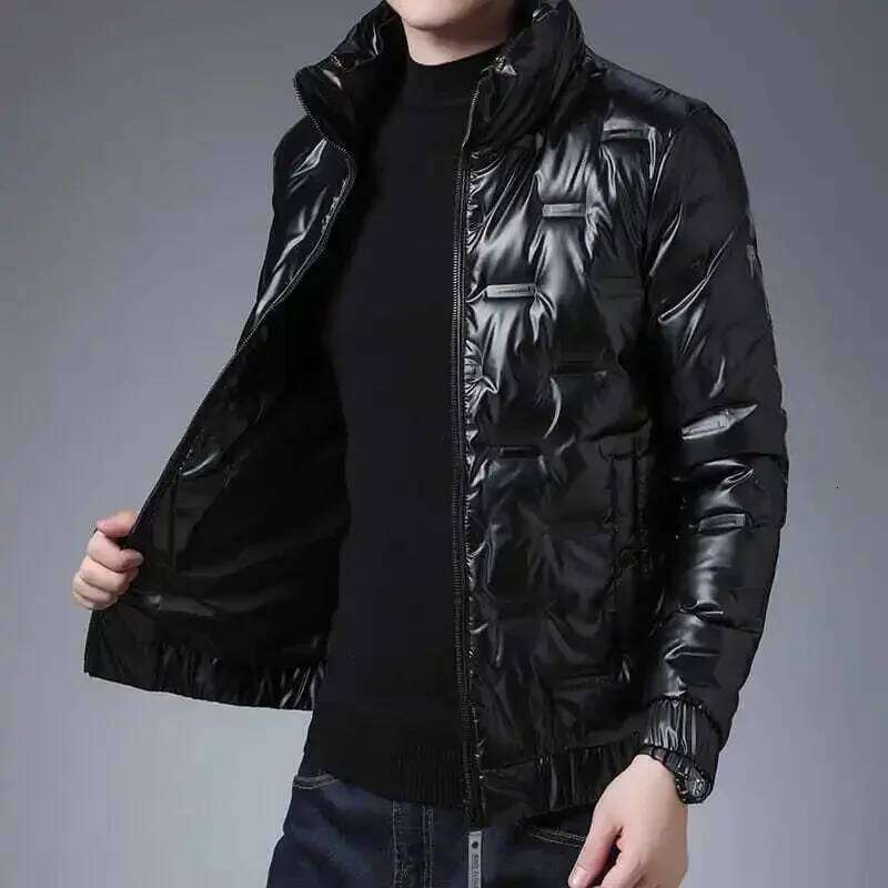 Parkas Glossy Padding Lightweight Puffer Male Padded Coats Short Men's Down Jacket Winter Outerwear Promotion Models Outerwears