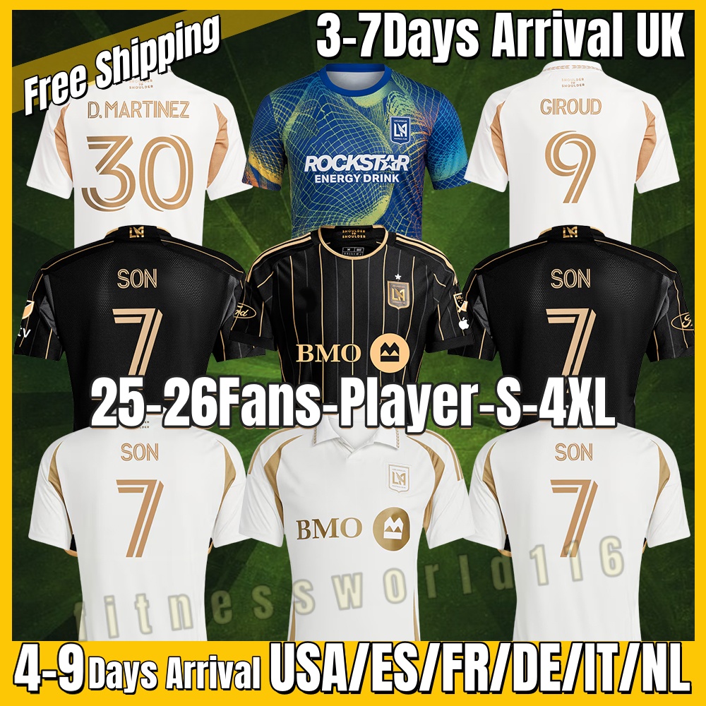 xxxl 4xl 2025 2026 SON Los Angeles FC LAFC soccer jerseys GIROUD VELA CHIELLINI ACOSTA D.BOUANGA KAYE ROSSILA CHICHARITO RIQUI PUIGVELA Football shirts men kids S-4XL