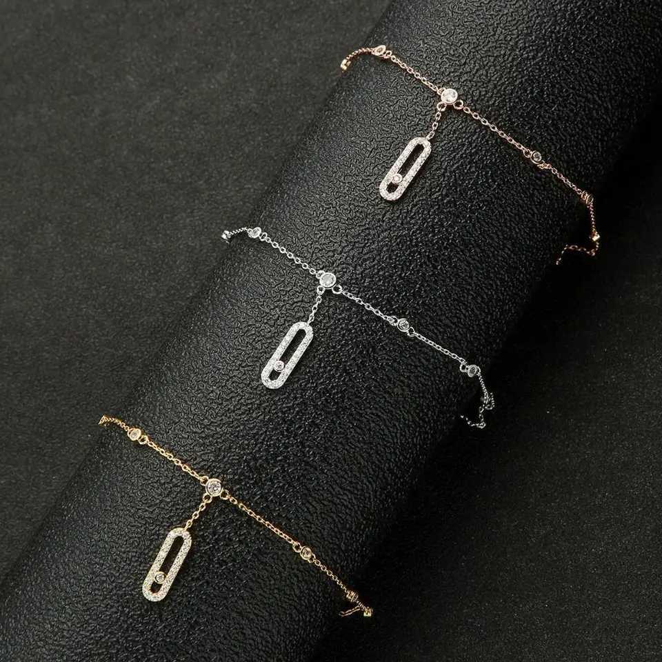 UILZ Luxury Cubic Zirconia Oval Pendant Anklets For Women INS Trendy Sandals Beach Accessory Hawaii Party Gift Jewelry Y250805