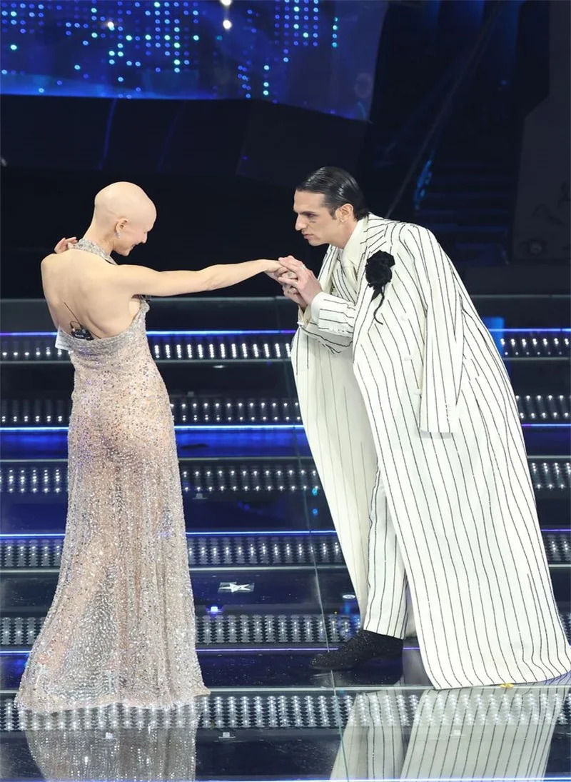 White Pinstripe Men Suits 3 Piece Long OvercoatBlazerPants Wedding Tuxedos Coat Custom Made Formal Office Jacket Trousers 250807