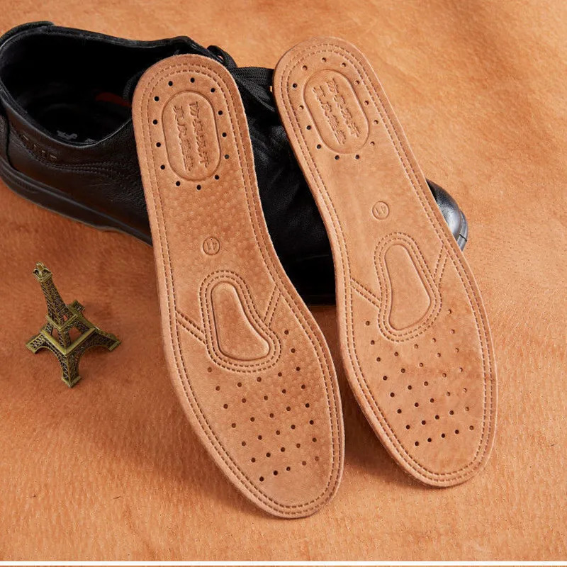 Real Cowhide Insole Leather Shoes Boots Shoe Inserts Soft Breathable -slip Template Shock Absorbing Insoles Sole 250805