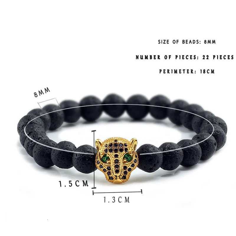 12 Style Bracelet Men Black Lava Healing Balance Beads Reiki Buddha Prayer Natural Stone Yoga Bracelet For Women Leopard Head W250807