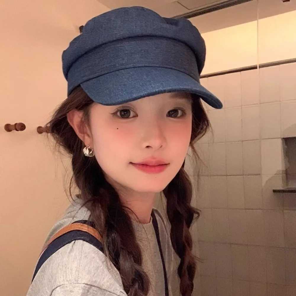 Casual Vintage Denim Berets Newsboy Leisure Octagonal C Flat Women Peaked Hats Girls XJ250807