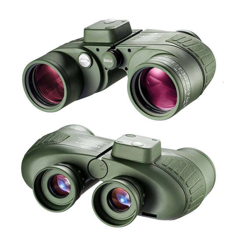 Marine Binocular X Compass with Range Finder Adult FMC Lens IPX Waterproof Telescope Birding Hunting Boating