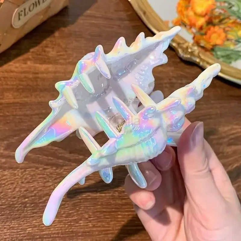 New Summer Beach Acrylic Conch Hair Claw Ocean Series Claw Clips 13CM Large Crab Hair Clips INS Hair Accessories for Women Girls U250807