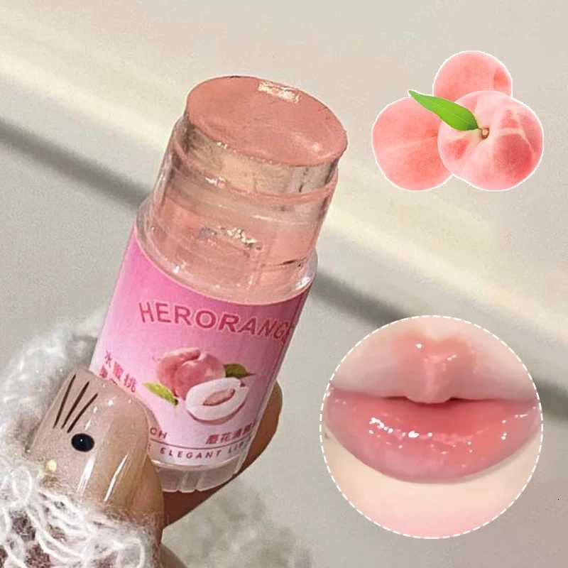 Peach Fruit Lip Balm Mini Portable Hydrating Coconut Grape Lip Care Moisturizing Cream Anti-Drying Nourish Jelly Lipstick PrimerXJ250807