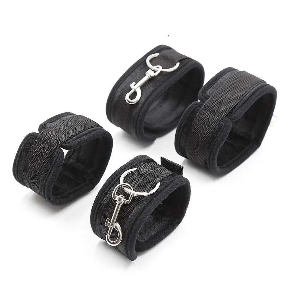 Restraint Set BDSM Bondage Handcuffs Ankle Cuffs Slave On The Bed Open Leg Flirt Sex Toys For Women Couples Erotic No Vibrator W250807