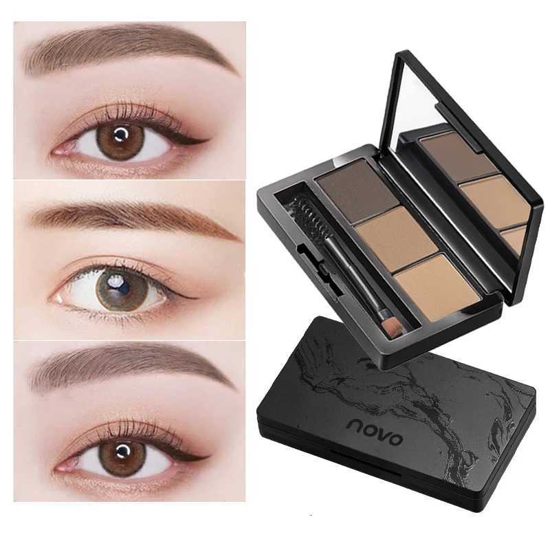 3-in-1 Waterproof Eyebrow Powder Beginner-Friendly with Brush Mirror - Long-Lasting Smudge-Proof Precision Eyebrow Styling W250807