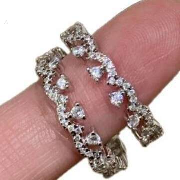 Luxury High-End Lace Inlaid Full Diamond Elegant Niche Italian Style Exquisite Fashion Index Finger Ring
