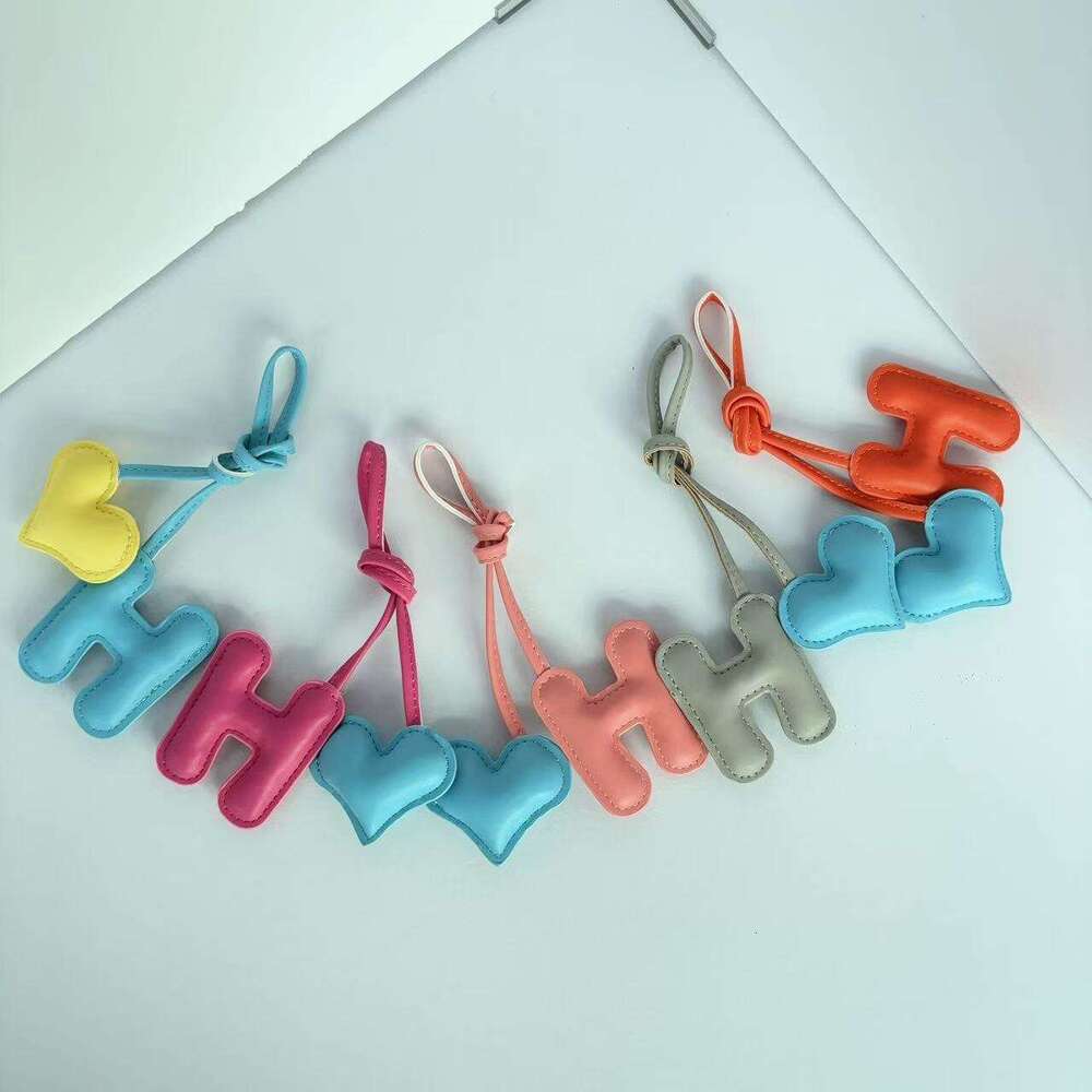 Creative Letter H Color-Block Basket Heart Bag Pendant Car Macaron Color Series