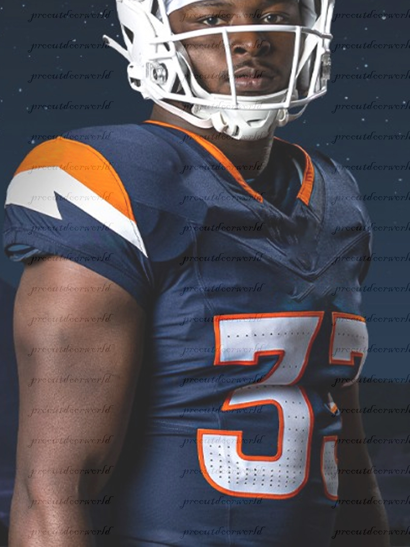 2024 Throwback Men's Navy/Orange/White Football Jeresys Custom Embroiderey Bo Nix Patrick Surtain II John Elway Courtland Sutton
