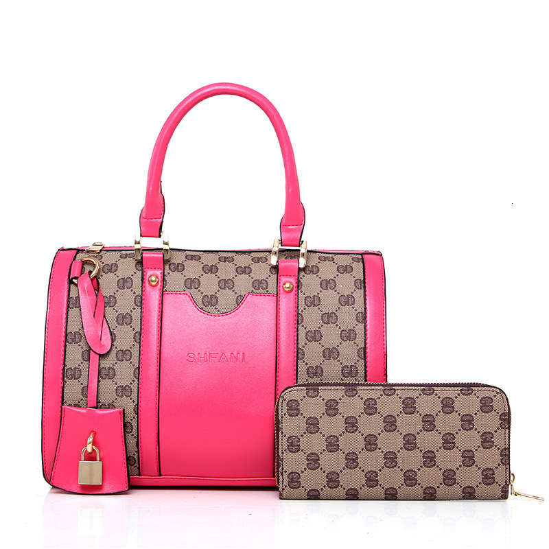 Free Shipping Designer Luxury Women's Boston Bag New Fashion Korean Version Two-piece Set Mother-daughter Bag Single Shoulder Crossbody Bag Walle