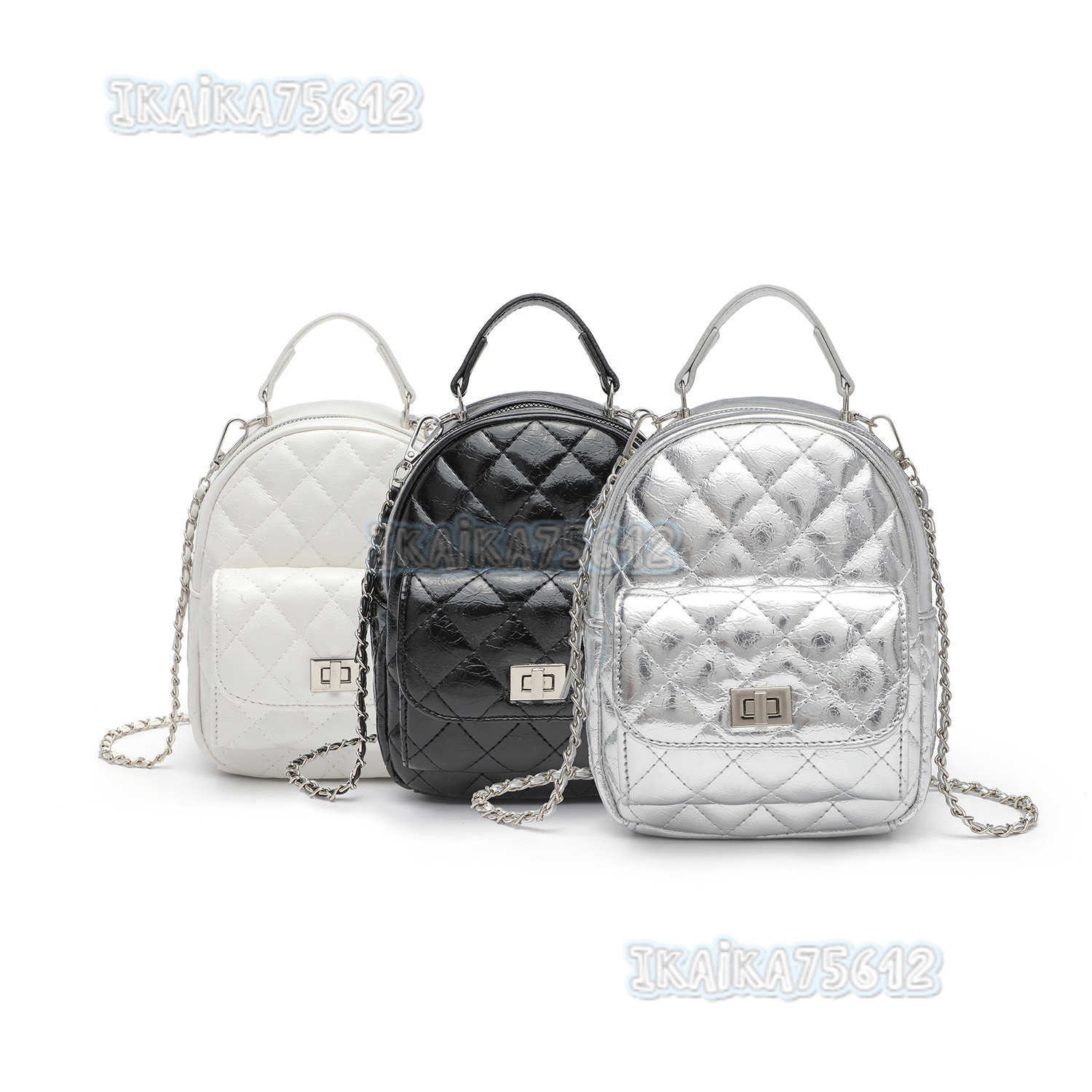 Casual Style Quilted Embroidery Handbag Elegant Versatile Commuting Travel Backpack H250806