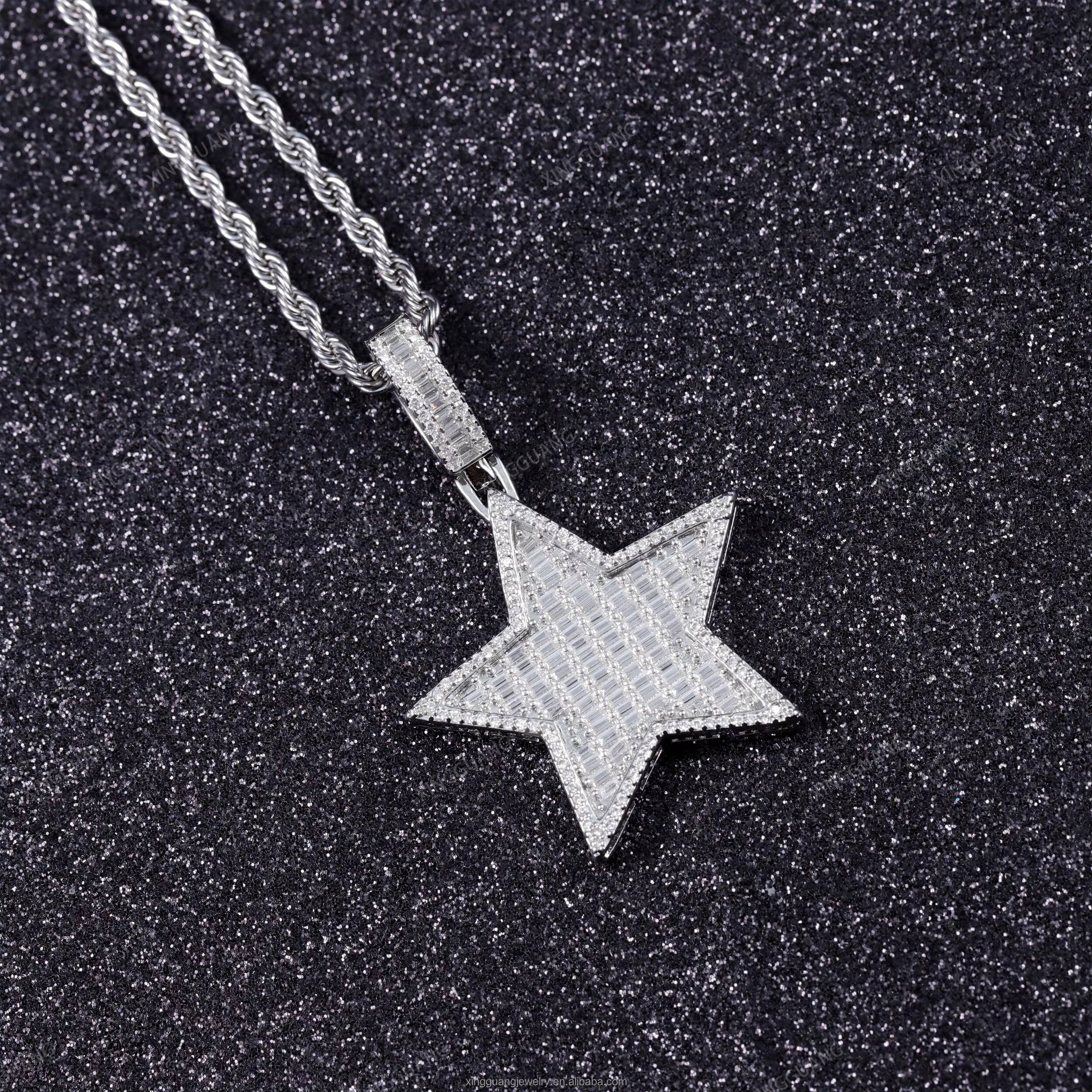 XG New Arrived Star Pendant Real 925 Silver CRA VVS Moissanite Pendant Fine Jewelry Pendant