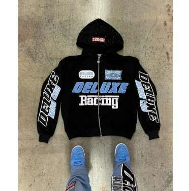 Bacing Printed Zipper Cardigan National Trend Treasure Boy Hooded Sweatshirt New Style